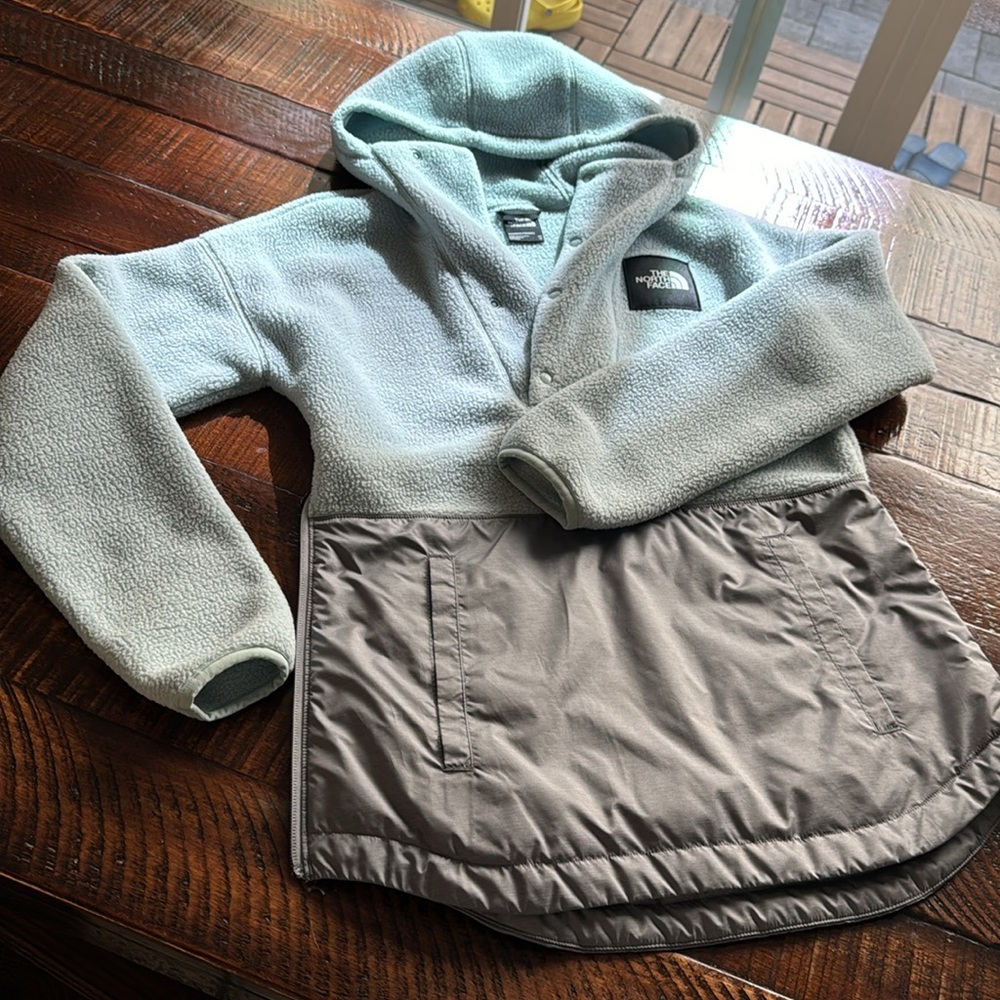 The North face women’s Riit fleece pullover anorak in cloud blue - Picture 2 of 12